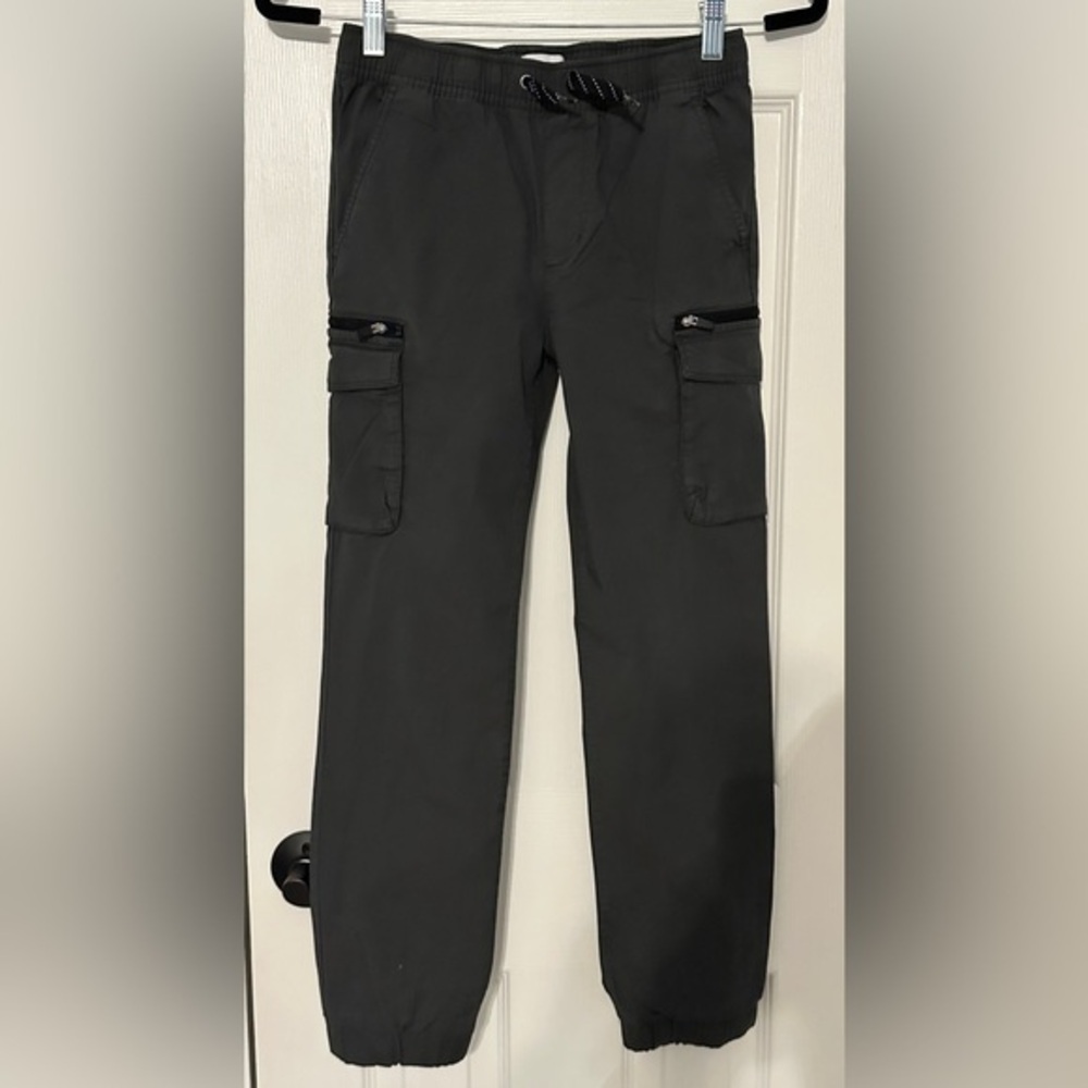 Old Navy Kids Gray Cargo Jogger Pants Elastic Waist Size L (10–12)
